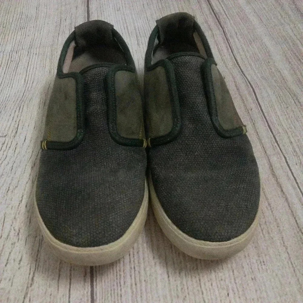 AHNU Mens Leather Slip On Loafers Tennis Shoes Sz US 7 UK 6 EUR‎ 39.5 Green